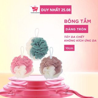 Bông tắm tạo bọt 2 màu dáng tròn xinh xắn (BP03)