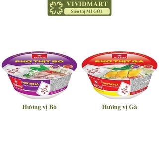 [TÔ LẺ] - VIFON - Phở Vifon tô có gói thịt thật 2 vị: Bò, Gà, phở bò tô Vifon, phở gà tô Vifon (120g/tô)