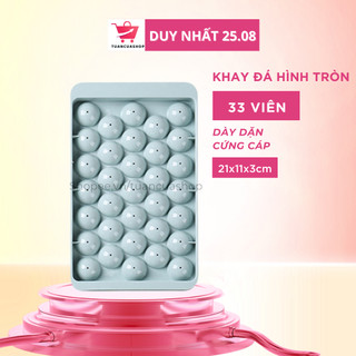Khay đá 33 ô viên tròn khay làm đá thông minh, Khay đá bi viên tròn 3 màu khuôn làm thạch râu câu