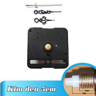 Máy đồng hồ treo tường đài loan kim trôi loại tốt và bộ kim 5cm đen