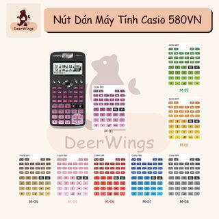 Miếng dán phím, nút máy tính casio 580