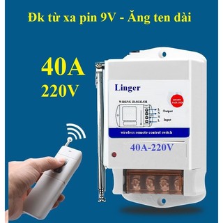 Công tắc điều khiển từ xa 220V - 1000 mét 40A , có nút học lệnh, Điều khiển RF cho máy bơm nước