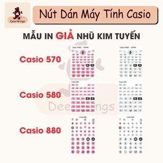 MẪU IN GIẢ NHŨ KIM TUYẾN  - MIẾNG DÁN PHÍM _ NÚT MÁY TÍNH CASIO 570 - 580 - 880