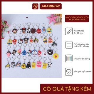Móc chìa khoá silicon nhân vật hoạt hình và con vật kute