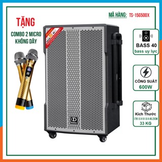 Loa kéo Dalton TS-15G500X công suất lớn 600w bass 40 4 tấc | Tặng kèm cặp micro hát karaoke cao cấp