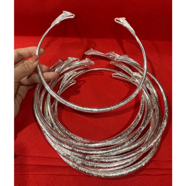 Kiềng cổ dân tộc, kiềng áo dài loại đúc đặc chạm rồng