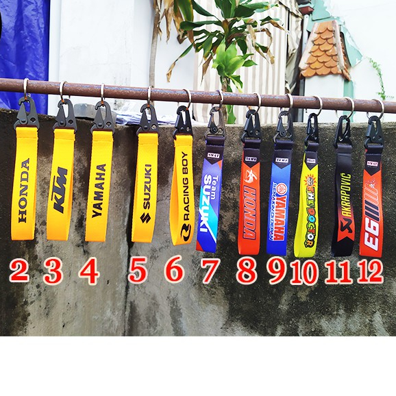 MÓC KHÓA XE MÁY DÂY ĐẦU SẮT ( SATIN+ NILON LỤA)
