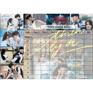 combo 2 tờ Thời Khoá Biểu jack j97 TKB42 khổ A5 idol Vpop