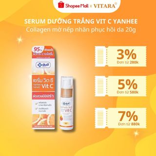 Serum Vitamin C dưỡng trắng da mặt Yanhee Serum Vit C collagen mờ nếp nhăn phục hồi da hư tổn 20g chính hãng thái lan