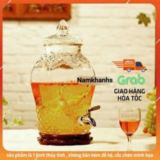 Bình ngâm rượu thủy tinh có vòi 10 lít GIAO HÀNG TRONG NGÀY
