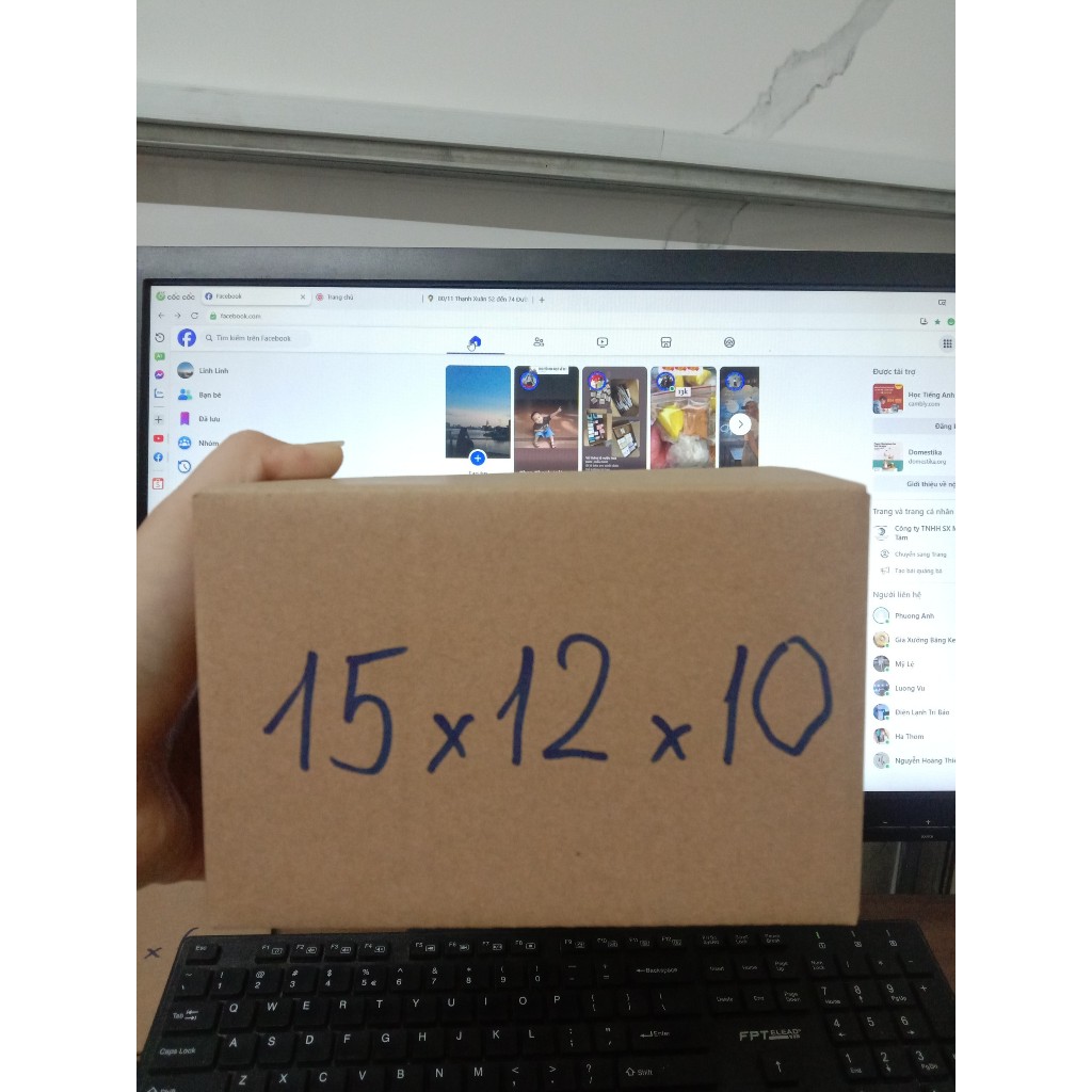 50 hộp carton size 15x12x10