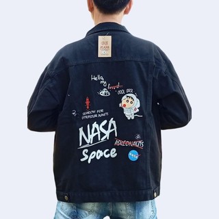 áo khoác bò unisex kéo khoá tay