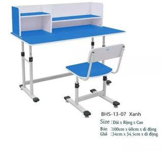  Bàn ghế học sinh liền giá sách chính hãng 