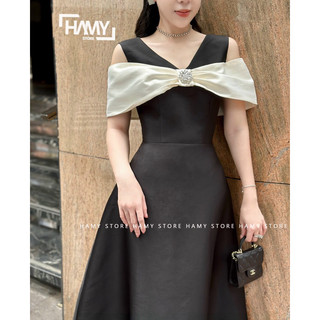 Đầm Phối Màu Sát Nách