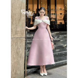 Đầm Phối Màu Sát Nách