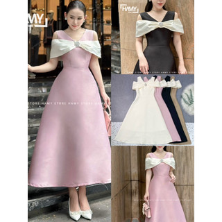 Đầm Phối Màu Sát Nách