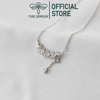 Dây chuyền bạc nữ TLEE tán lá đính đá cá tính TLEE JEWELRY D0176