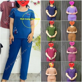 Đồ bộ dài trung niên đũi phối kiểu nhiều màu
