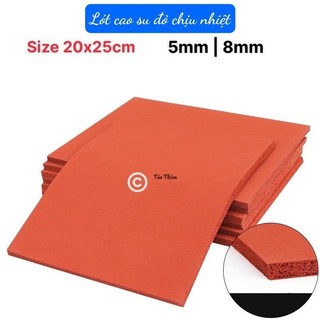 Táo Thẩm Tools | Miếng lót tách kính, ép kính cao su màu đỏ | chịu nhiệt ép đa năng