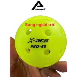 Bóng pickleball thi đấu ngoài trời X-ACE40 chính hãng AMA SPORT đạt tiêu chuẩn dùng cho các giải đấu chuyên nghiệp