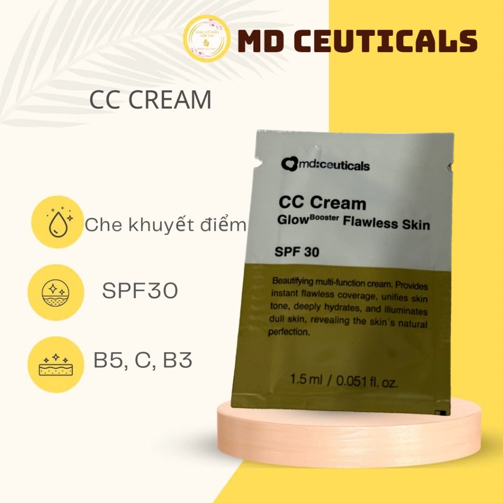 CC Cream Glowflawless Skin – Kem nền CC chống nắng spf30 MD CEUTICALS