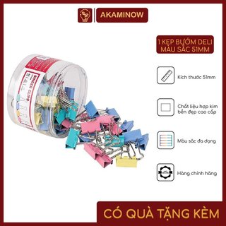 1 Kẹp bướm Deli nhiều màu 51mm