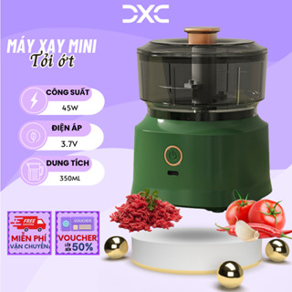 Máy xay thịt, Xay Tỏi Ớt Mini Đa Năng Cầm Tay 350ml, Cối Xay Thực Phẩm Nhà Bếp Sử Dụng Pin Sạc 1200mAh Cổng Sạc Type-C