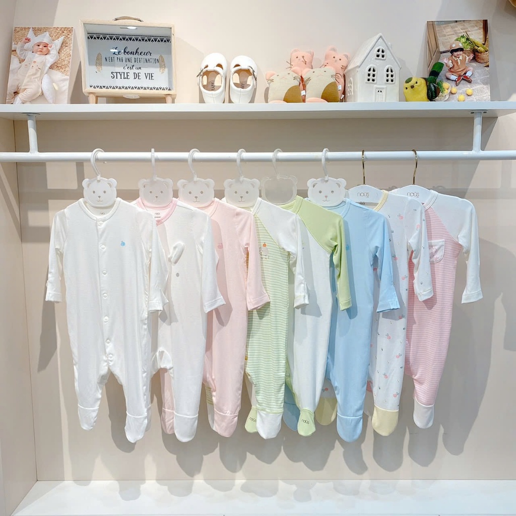 Bộ Liền, Body Có Tất Newborn Nous Chất Mềm Mại Cho Bé Sơ Sinh - sukem shop