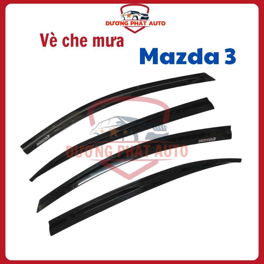 Vè che mưa xe Mazda 3 / Mazda3 đời 2015-2023 đen Thái - Bản sedan