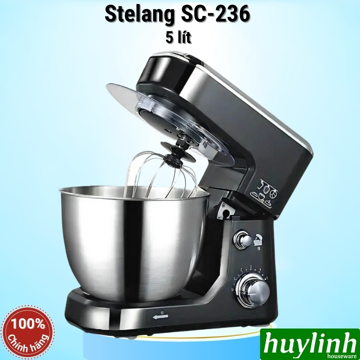 Máy đánh kem - trứng - trộn bột Stelang SC-236 - 5 lít - 3 đầu đánh - 1000W