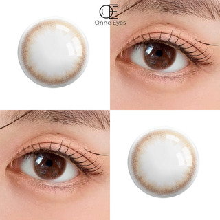 Kính áp tròng Colline Brown ONNEEYES dòng lens cận sử dụng 6 tháng màu nâu tự nhiên giãn tròng G.dia 13.1mm