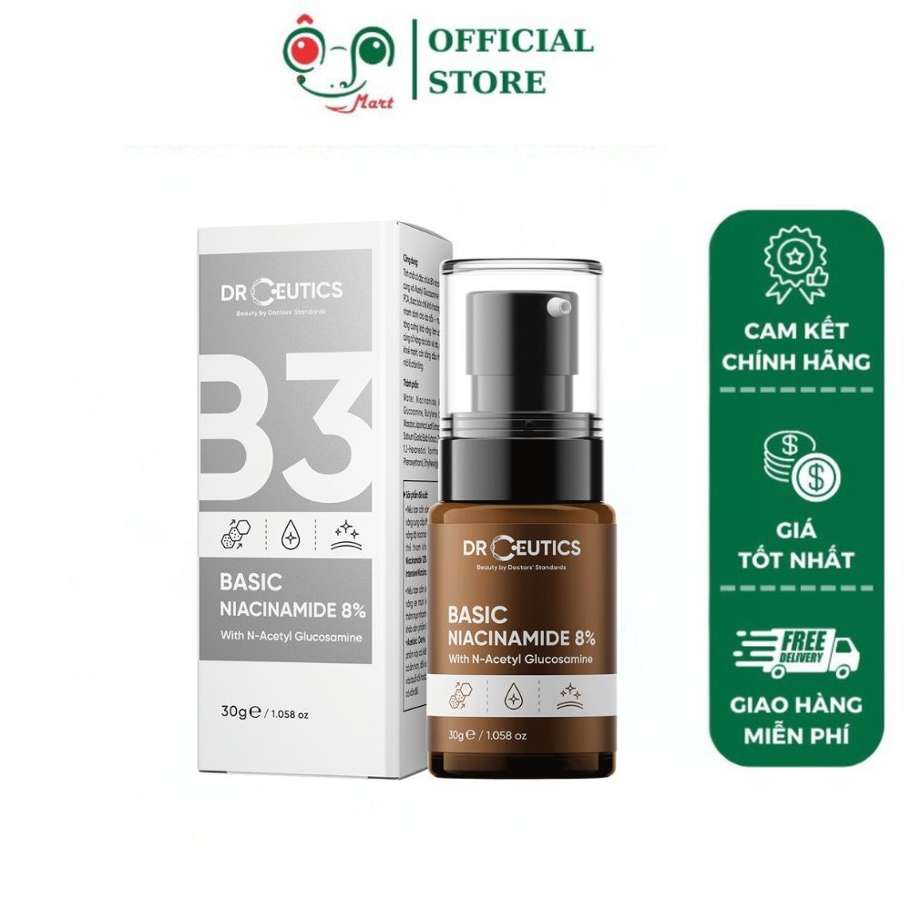 DRCEUTICS Tinh Chất Niacinamide Basic 8% DrCeutics Cho Da Dầu Mụn