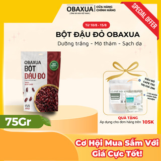 Bột đậu đỏ Obaxua nguyên chất sạch mịn 100% Organic - Mặt Nạ Dưỡng Trắng Da, Dưỡng ẩm Mờ Thâm, Tẩy Tế Bào Chết