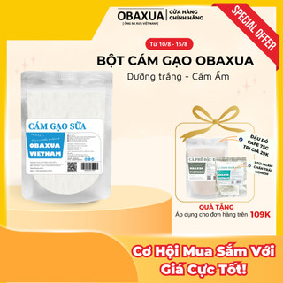 Bột Cám Gạo Sữa Obaxua Nguyên Chất Hữu Cơ - Mặt Nạ Đắp Mặt và Body Giúp Dưỡng Trắng da, Dưỡng Ẩm, Mờ Thâm