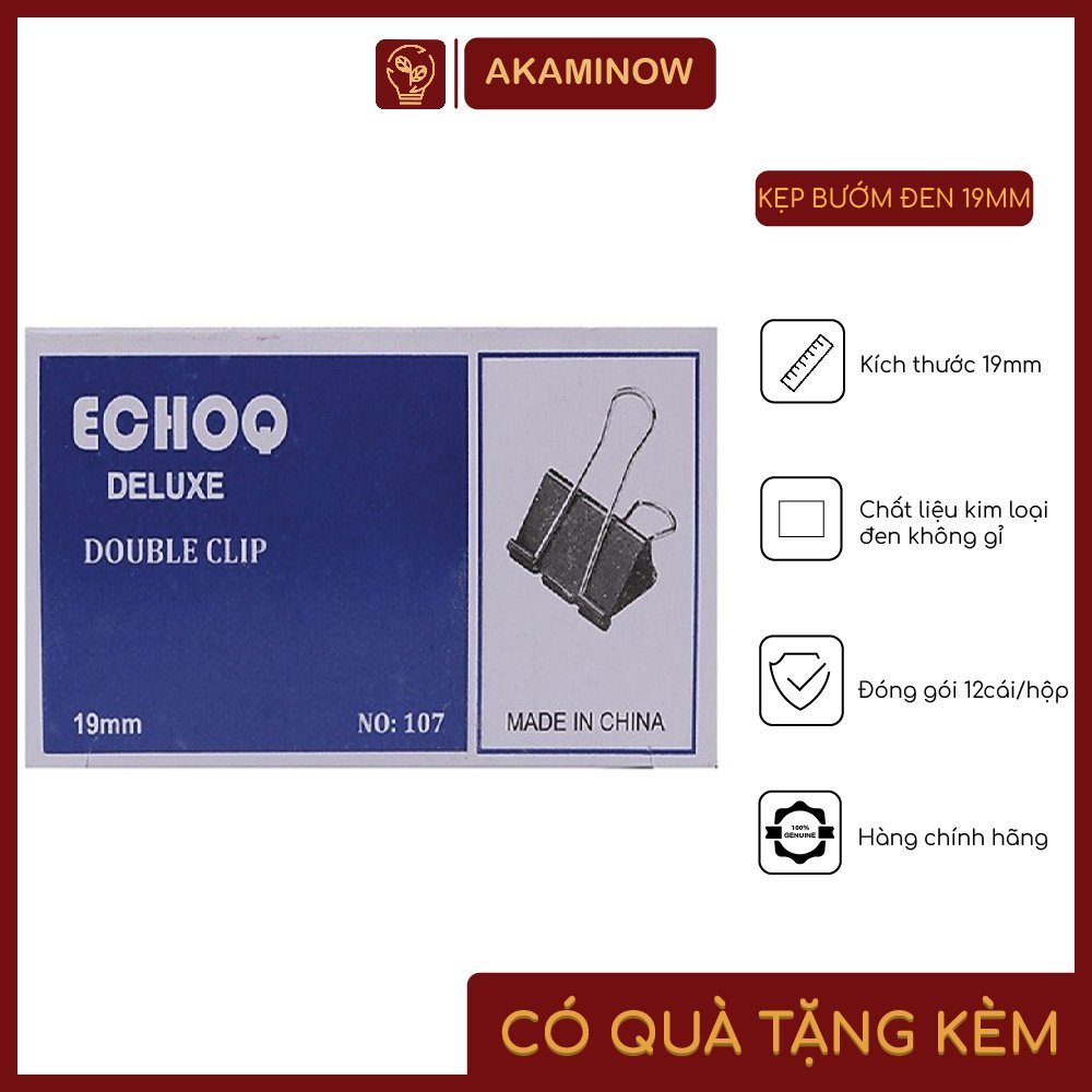 Kẹp Bướm (19mm) - Đen
