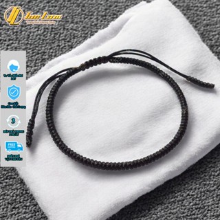  Vòng tay may mắn dây chỉ đen hợp mệnh bện trơn kiểu khóa rút phong cách tiện lợi - DIY TUỆ LÂM 