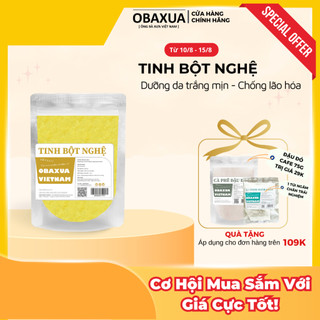 Tinh bột nghệ nguyên chất OBAXUA - trắng da, giảm mụn, mờ thâm nám, hỗ trợ tiêu hoá
