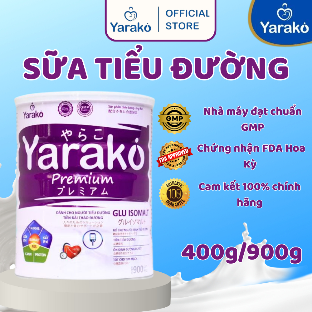 Sữa  Tiểu Đường YARAKO GLU ISOMALT Dành Cho Người Tiểu Đường Và Tiền Đái Tháo Đường Hộp