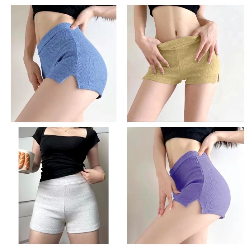 Quần Short Len Tăm Xẻ Gấu Chất Co Dãn thiết kế thể thao năng động mã 0401 | BigBuy360 - bigbuy360.vn