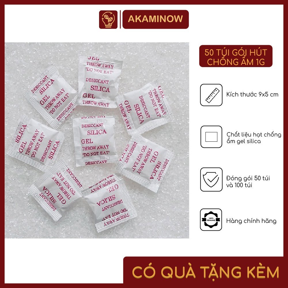 Combo 50 túi hút ẩm (gói chống ẩm) bỏ quần áo