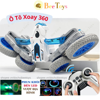 Xe đua điều khiển từ xa drift xoay 360, phun khói, đèn led, xe điều khiển địa hình tốc độ cao bee toys