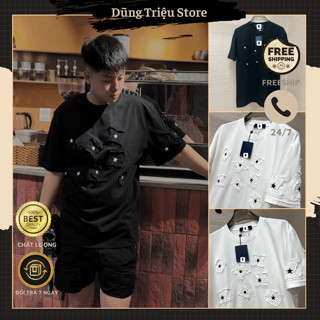 Áo Phông Nam LV Thiết Kế Thêu Logo Nổi Siêu Basic - Áo Thun Nam Mùa Hè Chất Cotton Siêu Đẹp 100% Cotton