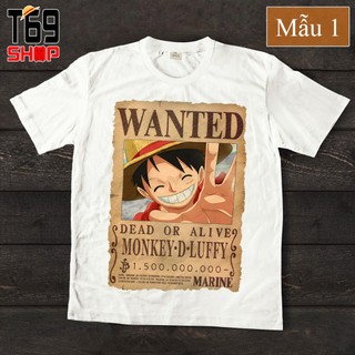 Áo thun Wanted anime One Piece - Đã cập nhật Bounty mới nhất