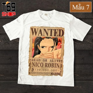 Áo thun Wanted anime One Piece - Đã cập nhật Bounty mới nhất