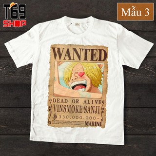 Áo thun Wanted anime One Piece - Đã cập nhật Bounty mới nhất