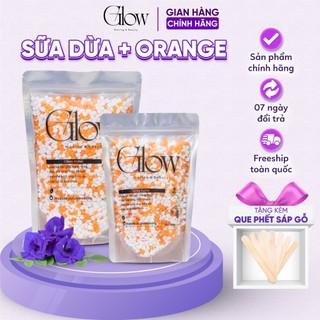Sáp Wax Lông Nóng Sữa Dừa Orange Cao Cấp GLOWWAXING Thân Thiện Với Làn Da CHE TÊN