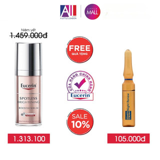 Tinh chất dưỡng sáng da Eucerin spotless brightening booster serum 30ml TẶNG Ampoule Martiderm (Nhập khẩu)