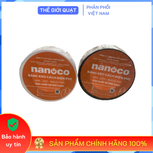 [HỎA TỐC] Băng keo cách điện Nanoco FKPT20 20Yard giảm khả năng chập điện (1 cây/10 cuộn)