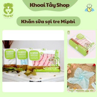   Hộp 6 cái  Khăn Sữa Mipbi sợi tre 100% Siêu Mềm Khoai Tây Shop 