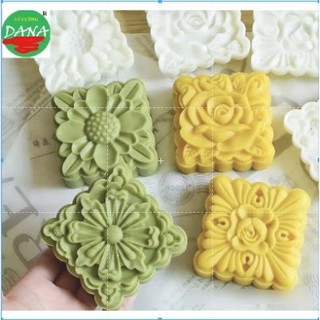 Khuôn trung thu vuông 4 mặt hoa 150g